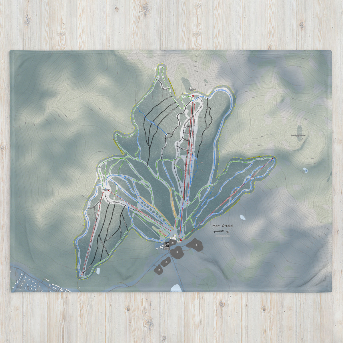 Mont Orford, Quebec Ski Resort Map Blanket