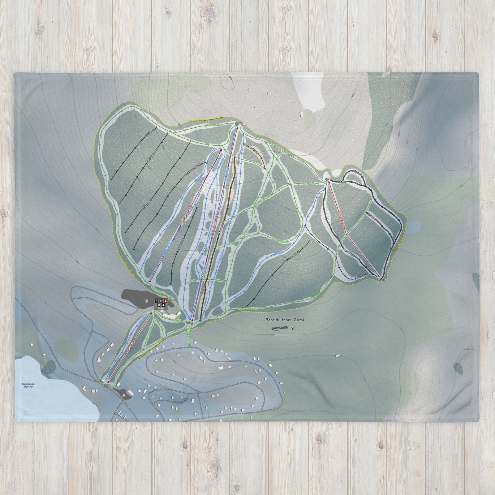 Parc Du Mont-Comi, Quebec Ski Resort Map Blanket