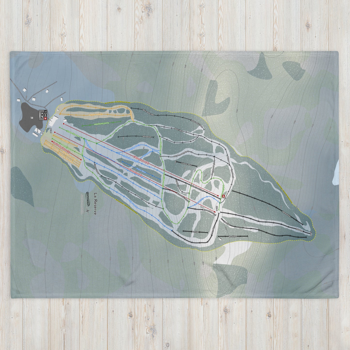 La Reserve, Quebec Ski Resort Map Blanket