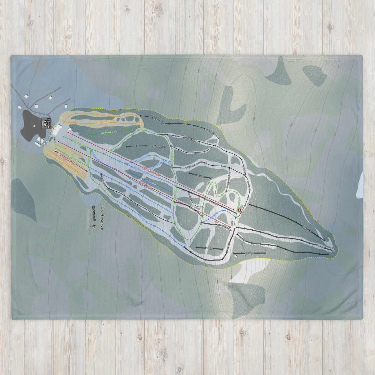 La Reserve, Quebec Ski Resort Map Blanket