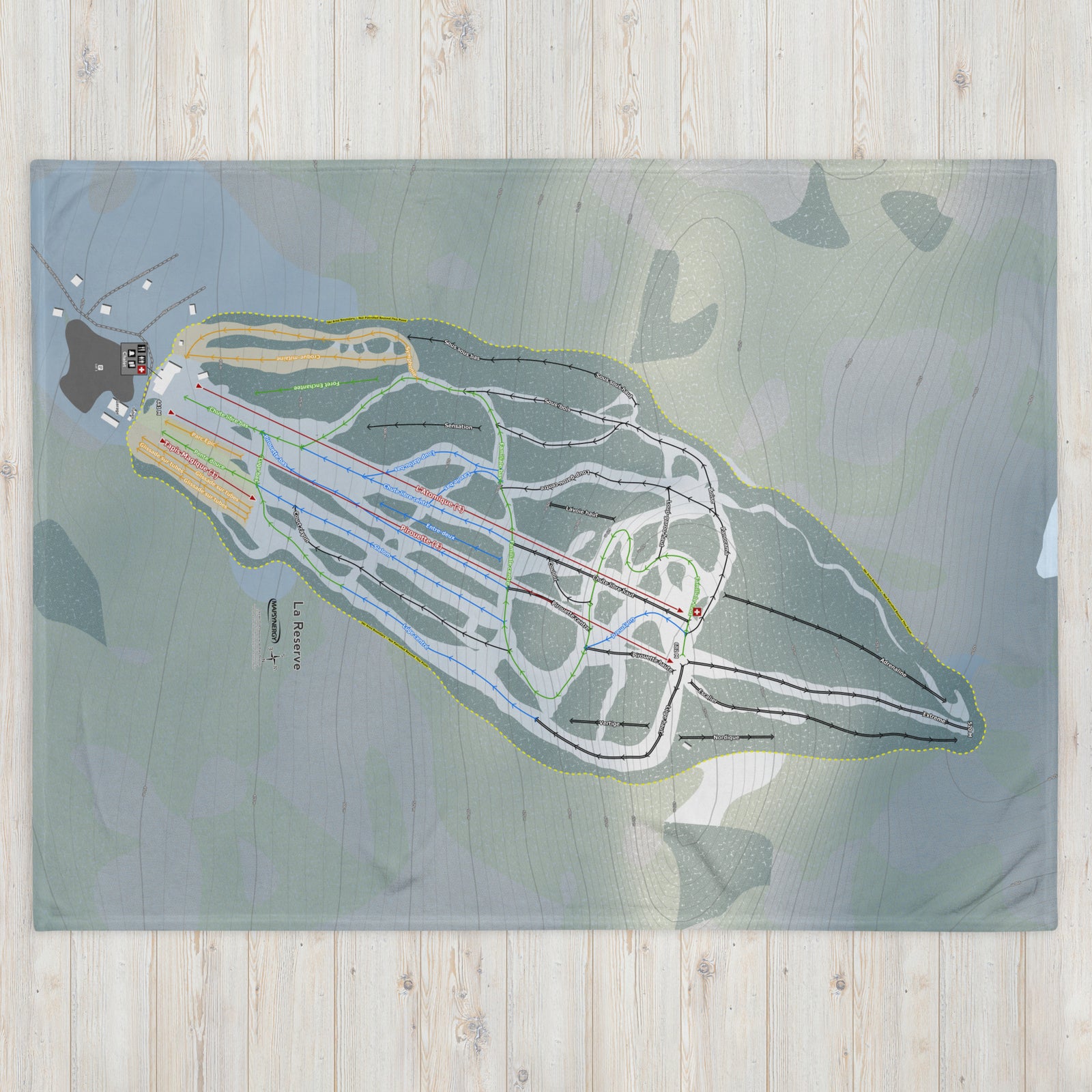 La Reserve, Quebec Ski Resort Map Blanket