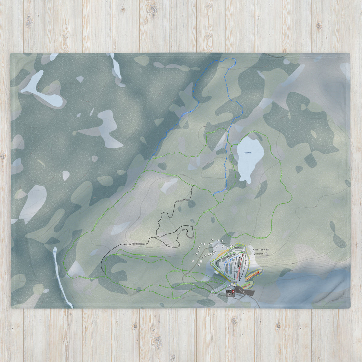 Club Tobo-Ski, Quebec Ski Resort Map Blanket