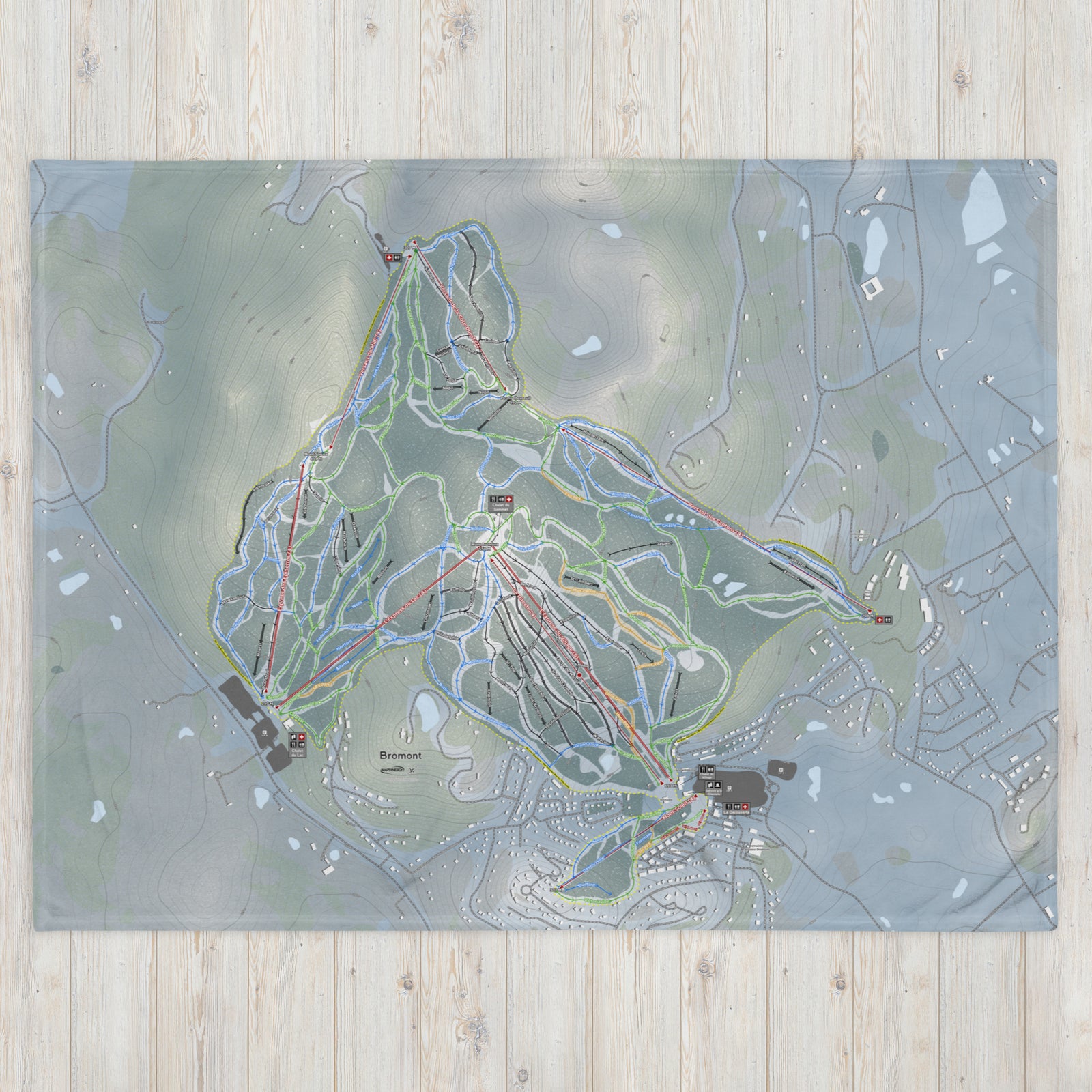 Bromont, Quebec Ski Resort Map Blanket