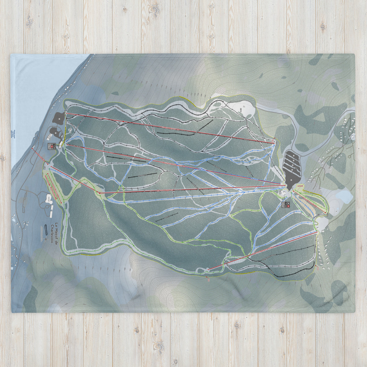 Le Massif De Charlevoix, Quebec Ski Resort Map Blanket