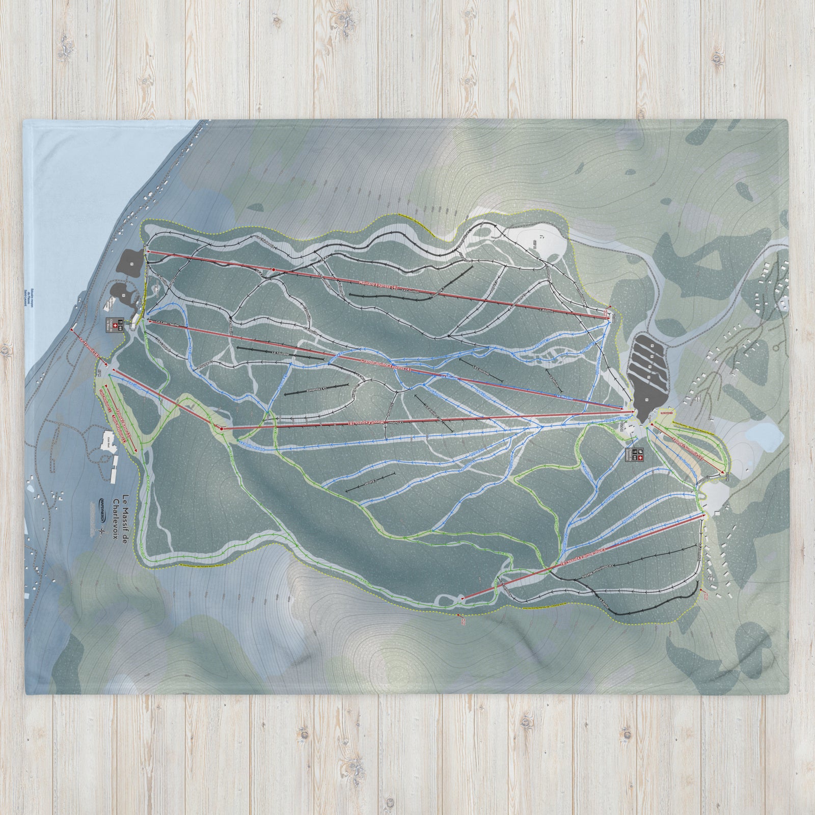 Le Massif De Charlevoix, Quebec Ski Resort Map Blanket