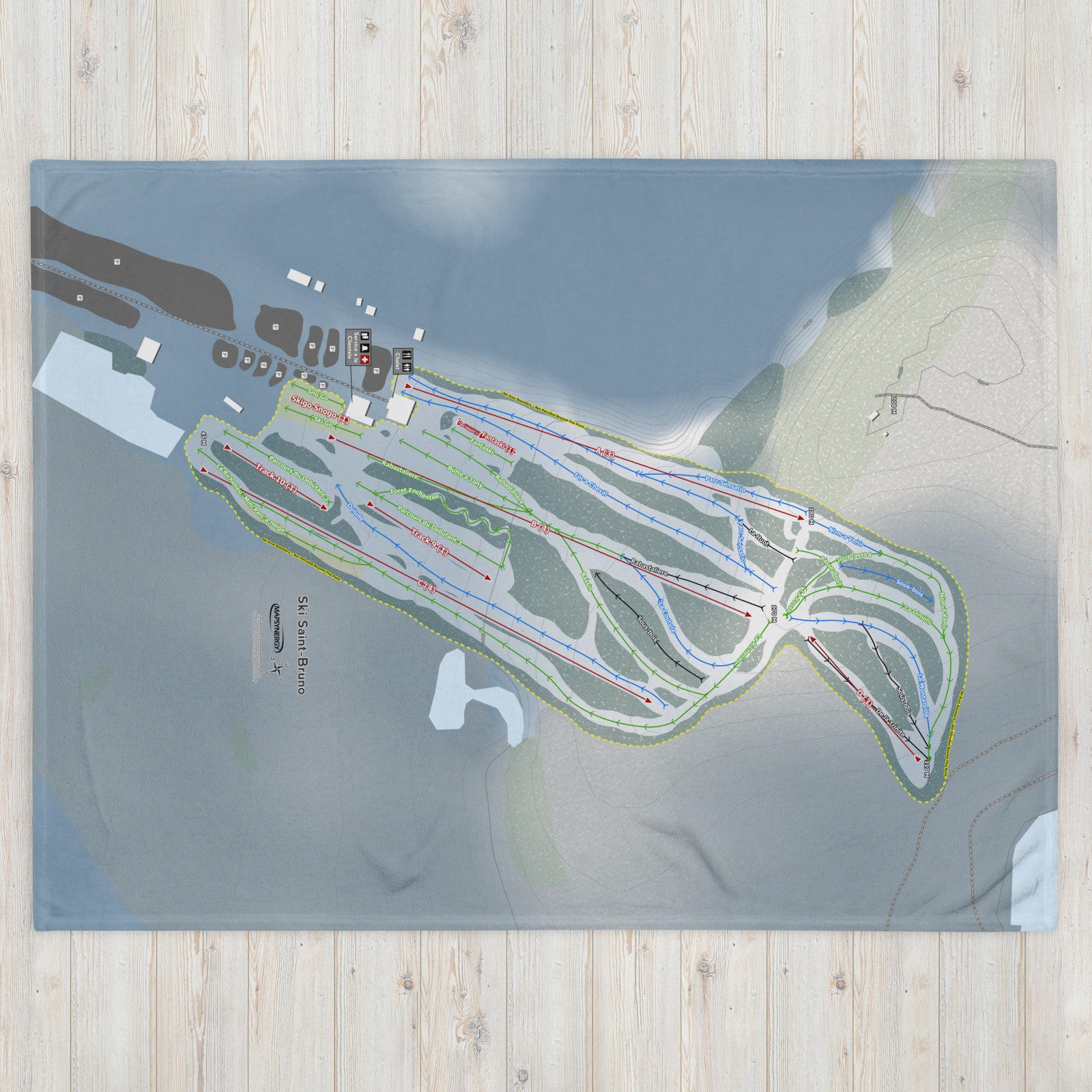 Ski Saint-Bruno, Quebec Ski Resort Map Blanket