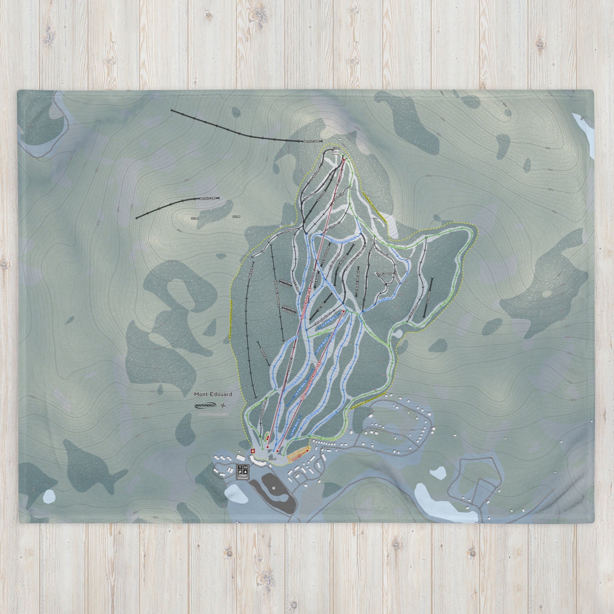 Mont Edouard, Quebec Ski Resort Map Blanket
