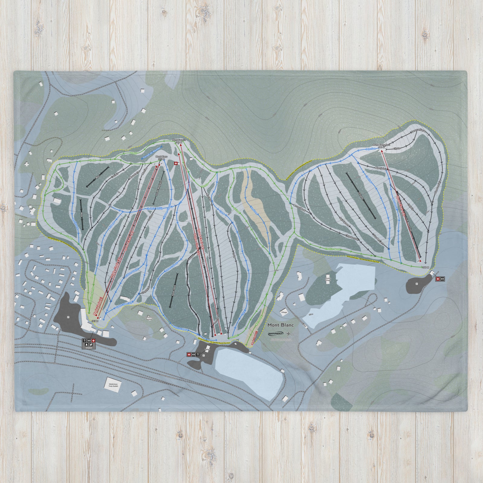 Mont Blanc, Quebec Ski Resort Map Blanket