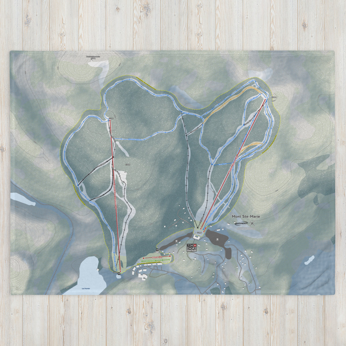 Mont Ste-Marie, Quebec Ski Resort Map Blanket