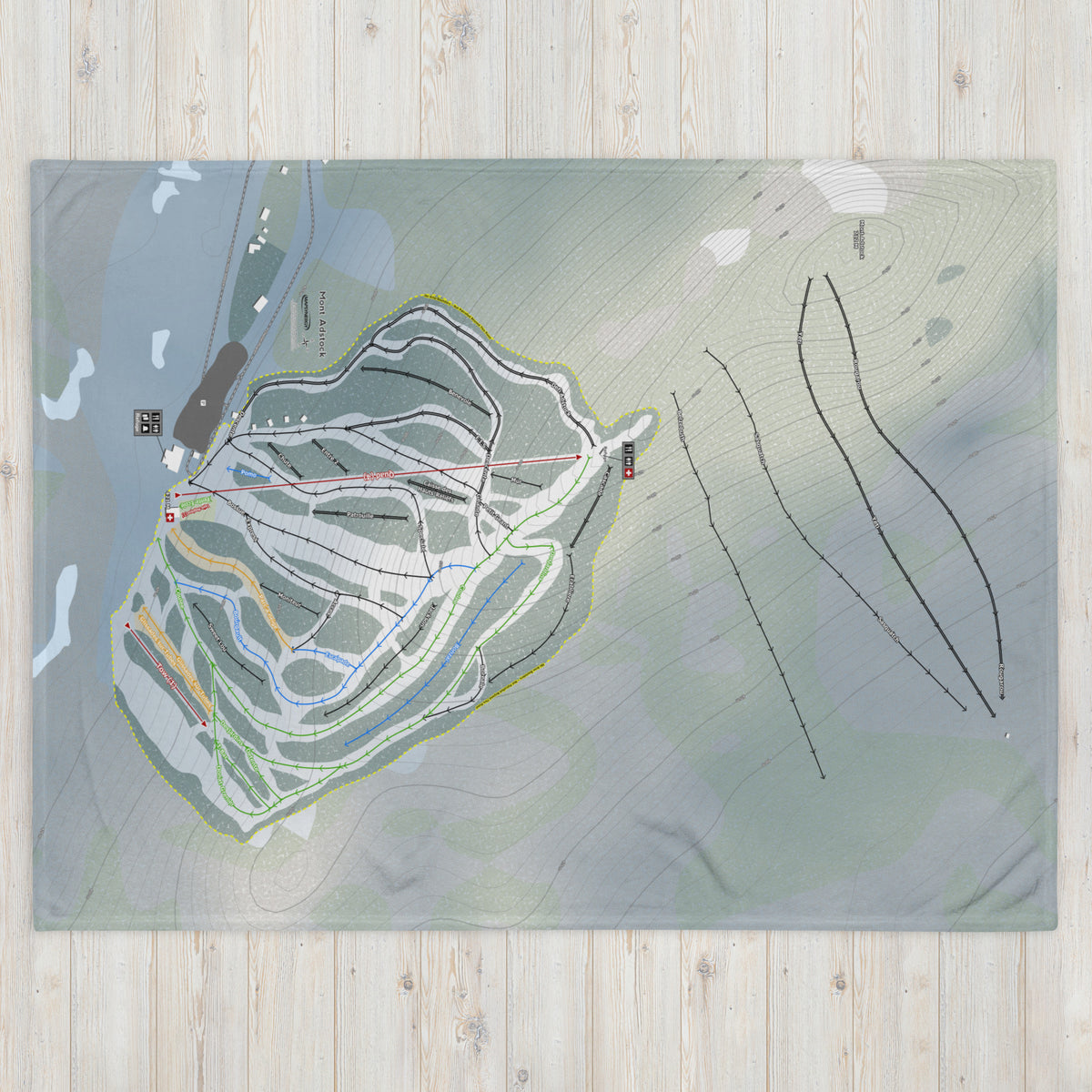 Mont Adstock, Quebec Ski Resort Map Blanket