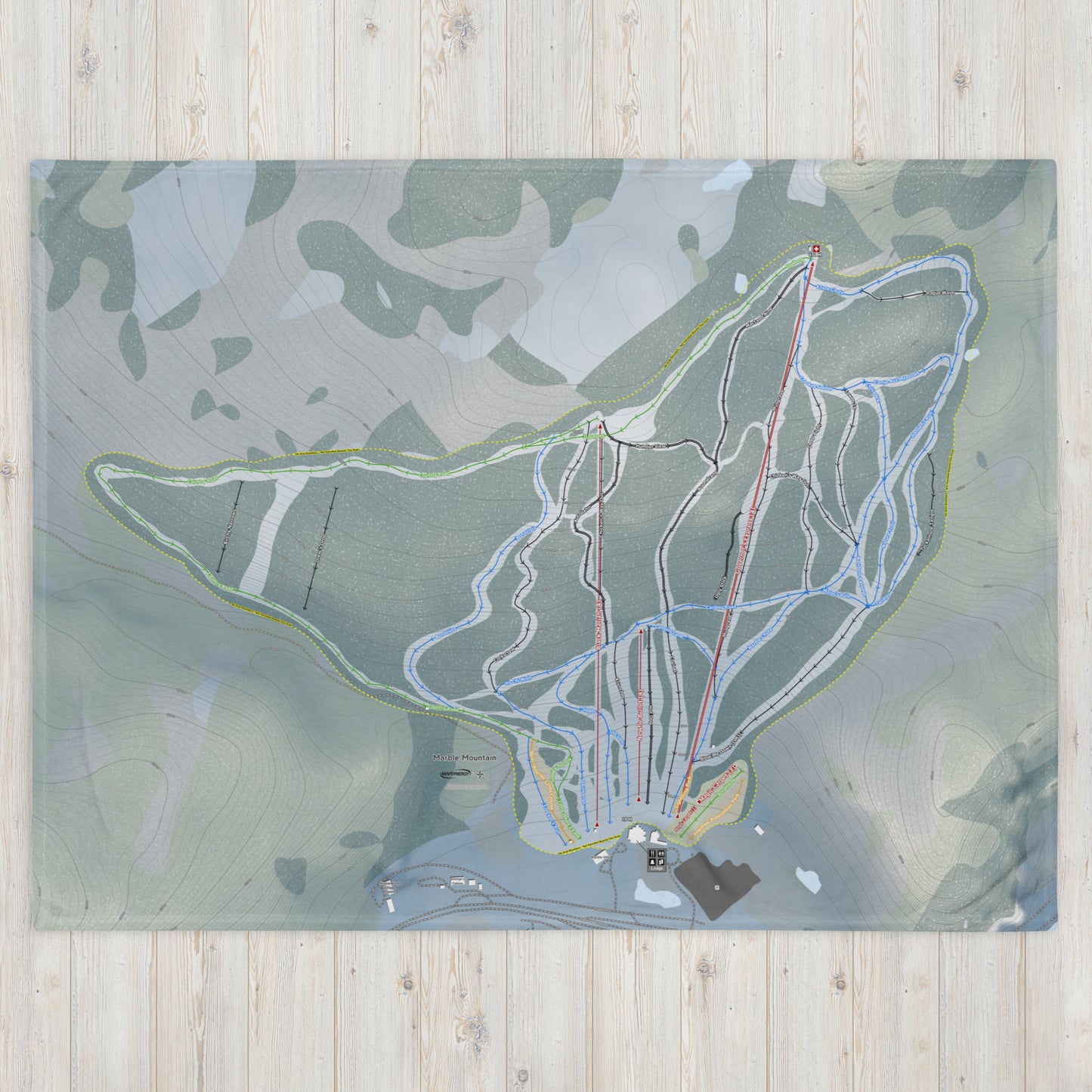 Marble Mountain, Newfoundland and Labrador Ski Resort Map Blanket