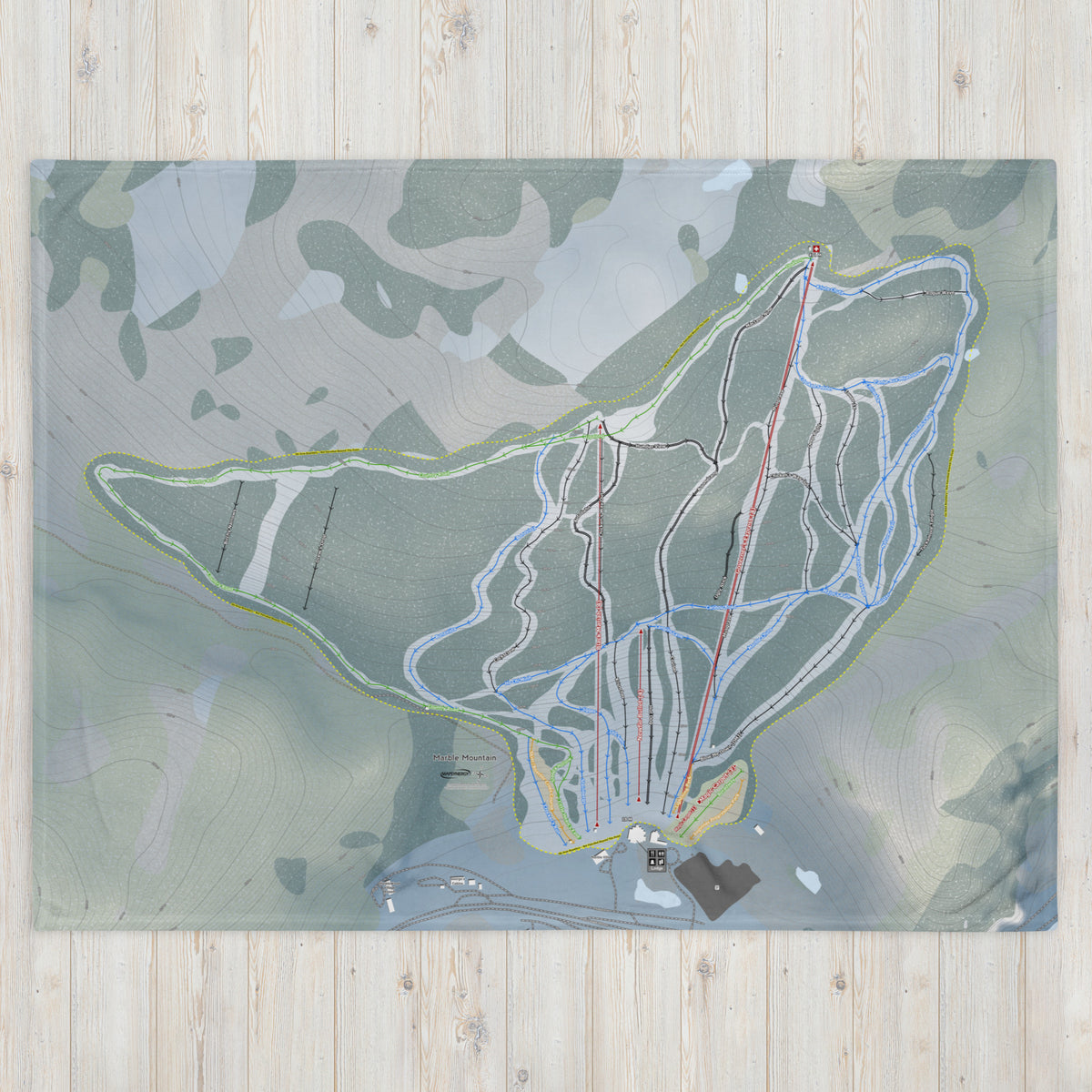Marble Mountain, Newfoundland and Labrador Ski Resort Map Blanket