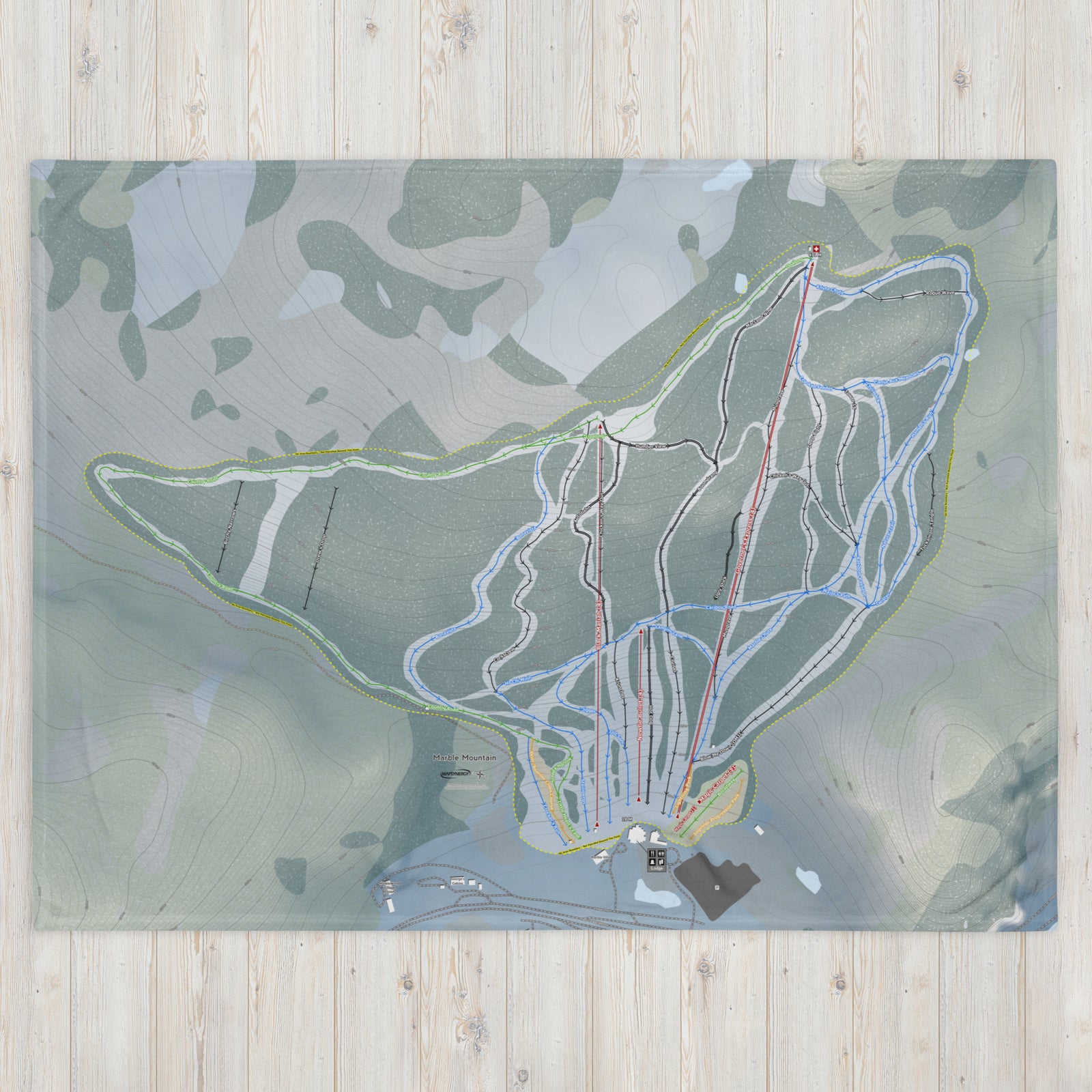 Marble Mountain, Newfoundland and Labrador Ski Resort Map Blanket