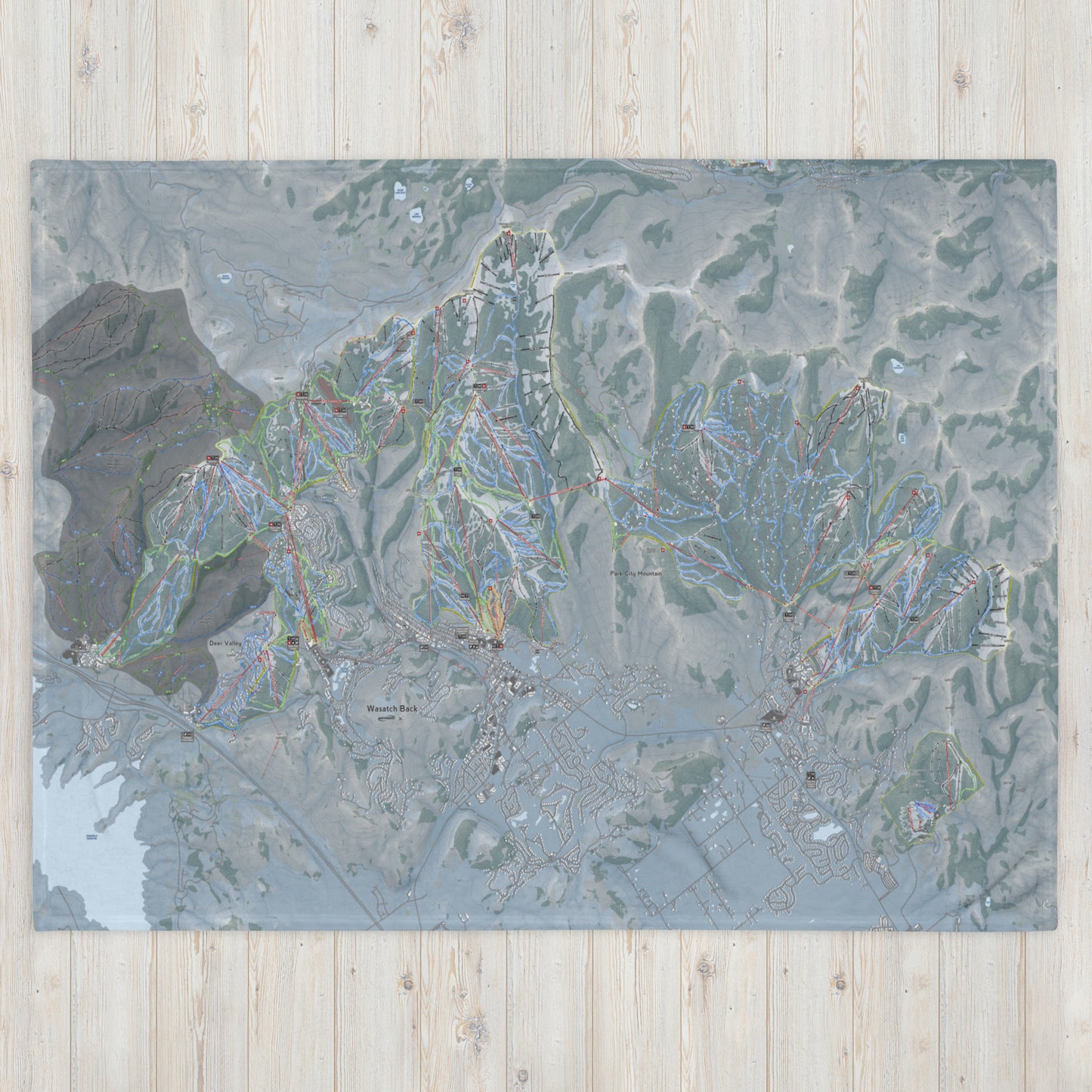 Wasatch Back, Utah Ski Resort Map Blanket