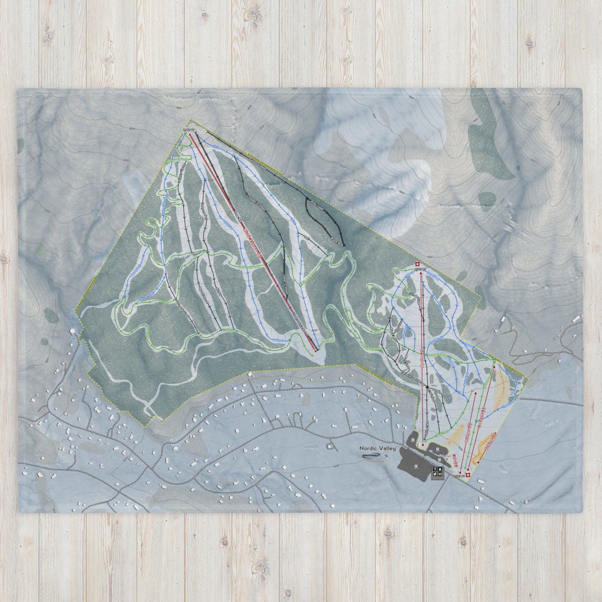 Nordic Valley, Utah Ski Resort Map Blanket