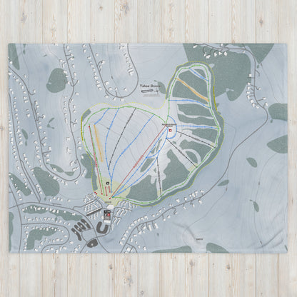 Tahoe Donner, California Ski Resort Map Blanket - Powderaddicts