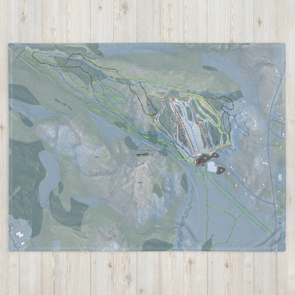 Titcomb Mountain, Maine Ski Resort Map Blanket