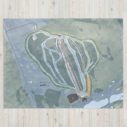 Mt Jefferson, Maine Ski Resort Map Blanket