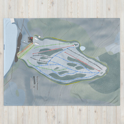 Spruce Mountain, Maine Ski Resort Map Blanket