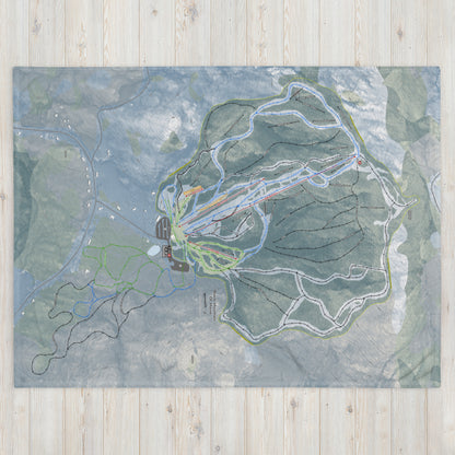 Black Mountain, Maine Ski Resort Map Blanket