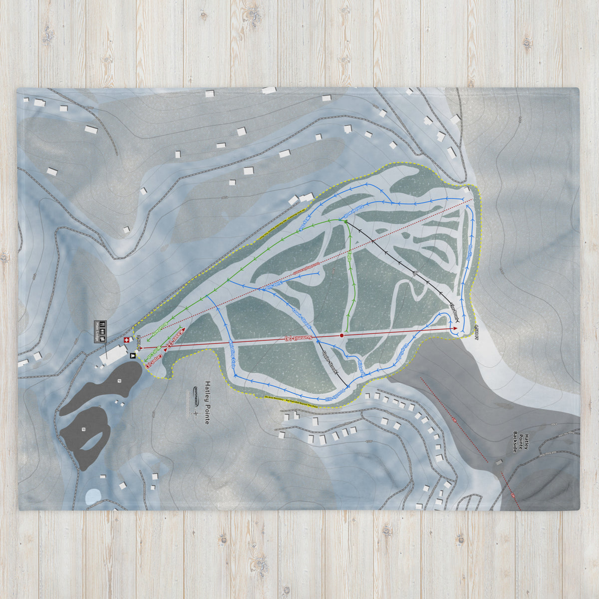 Hatley Pointe, North Carolina Ski Resort Map Blanket