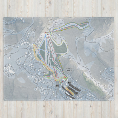 Beech Mountain, North Carolina Ski Resort Map Blanket
