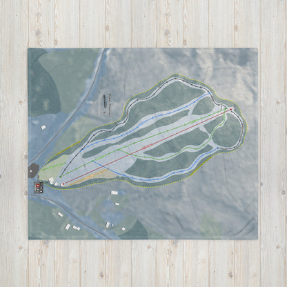 Baker Mountain, Maine Ski Resort Map Blanket