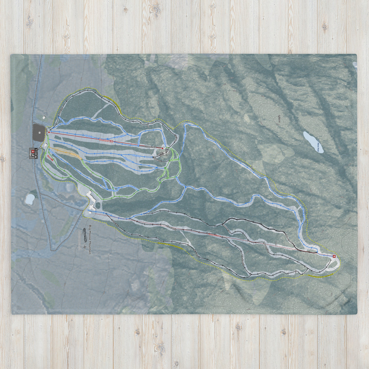Big Moose Mountain, Maine Ski Resort Map Blanket