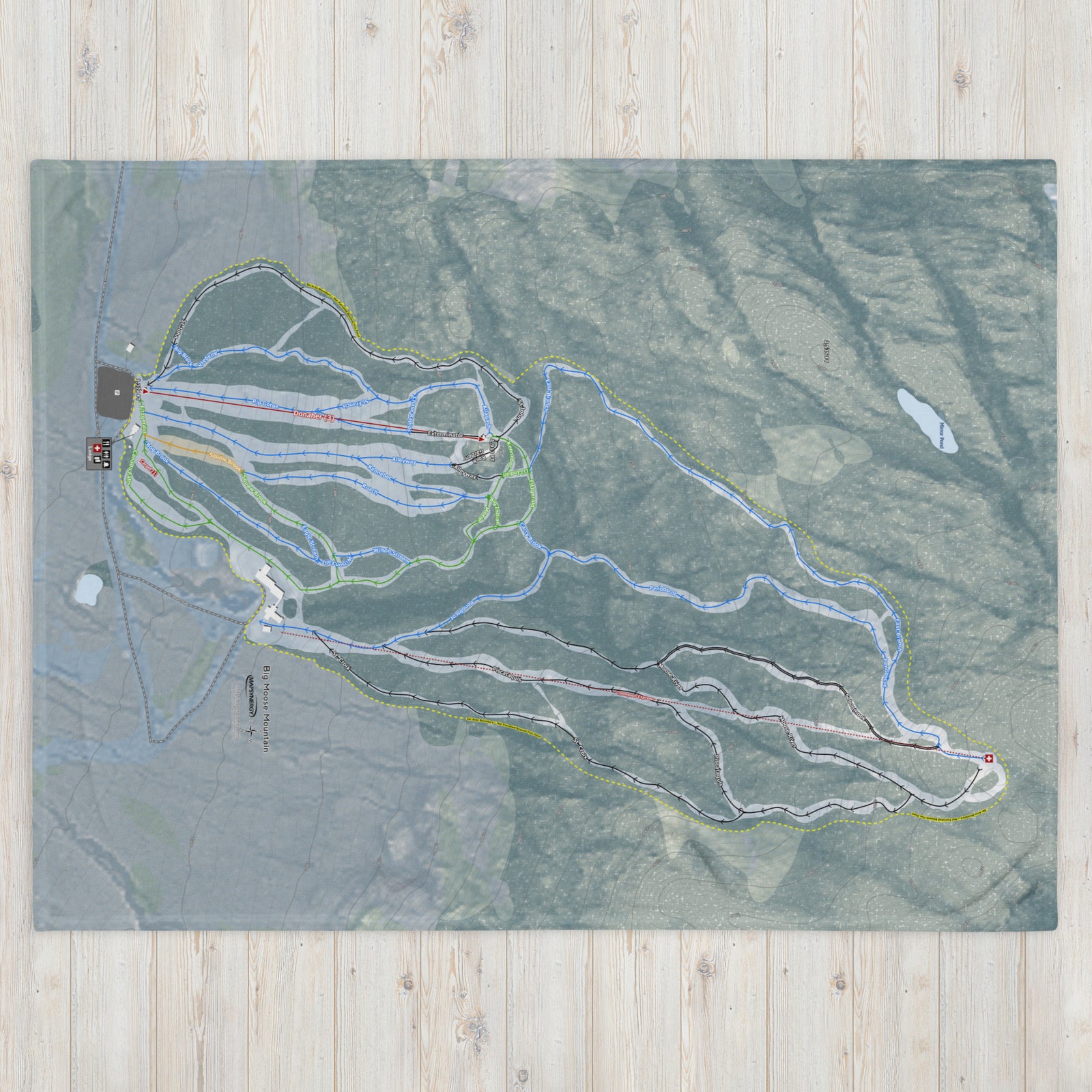 Big Moose Mountain, Maine Ski Resort Map Blanket
