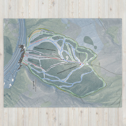 Whaleback Mountain, New Hampshire Ski Resort Map Blanket