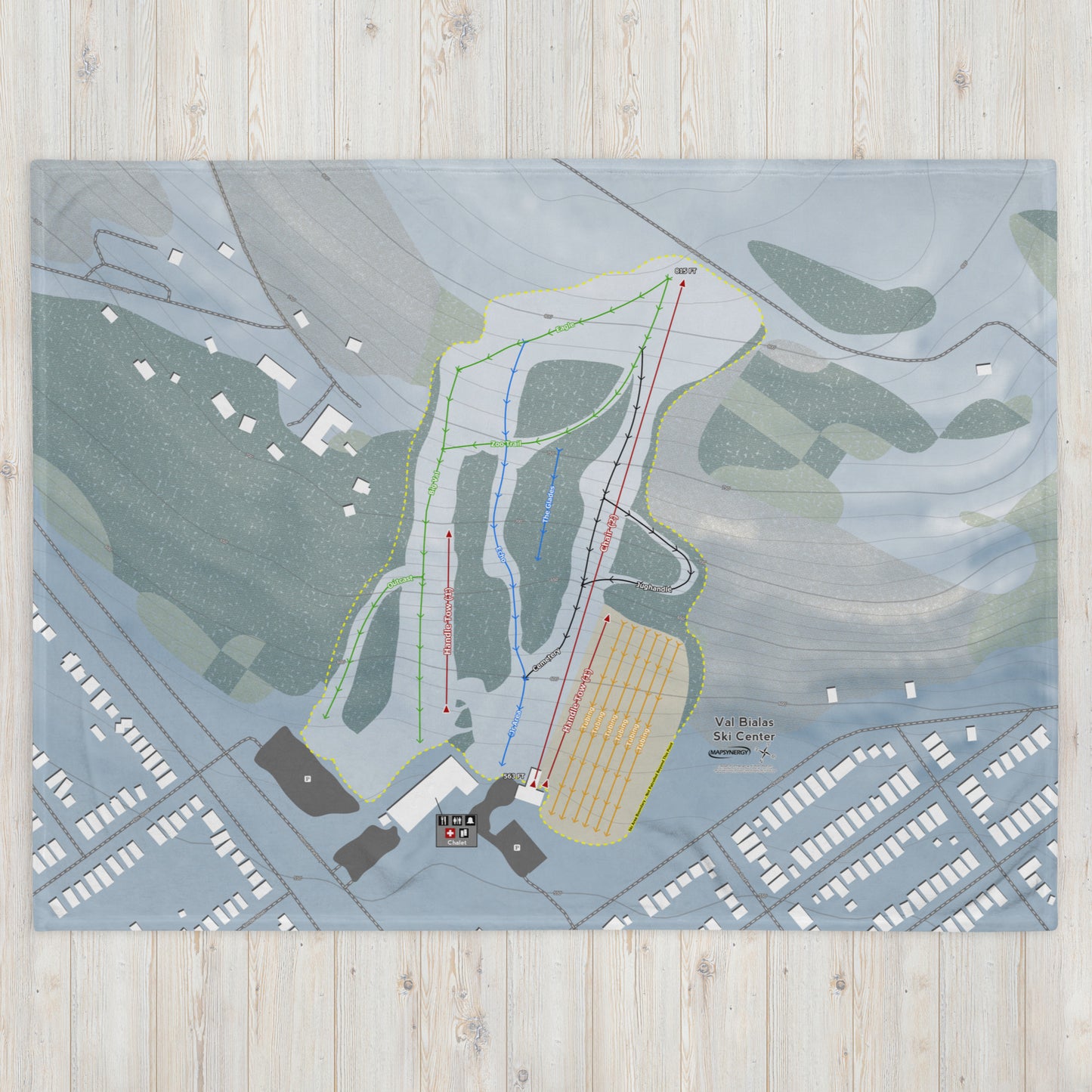 Val Bialas Ski Center, New York Ski Resort Map Blanket