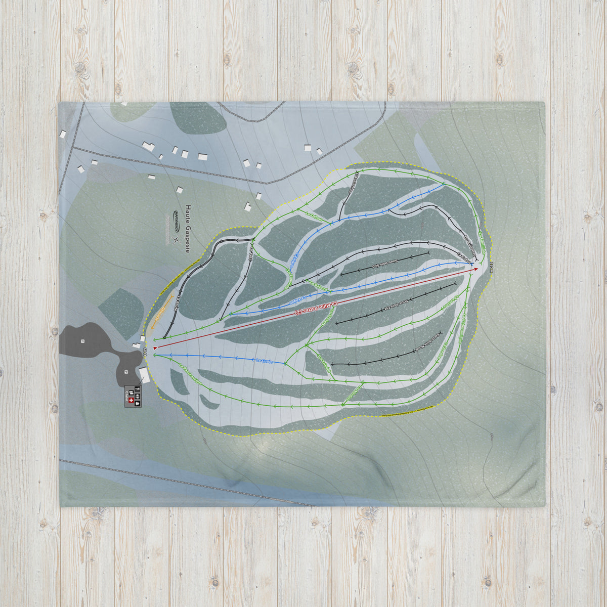 Haute Gaspesie, Quebec Ski Resort Map Blanket