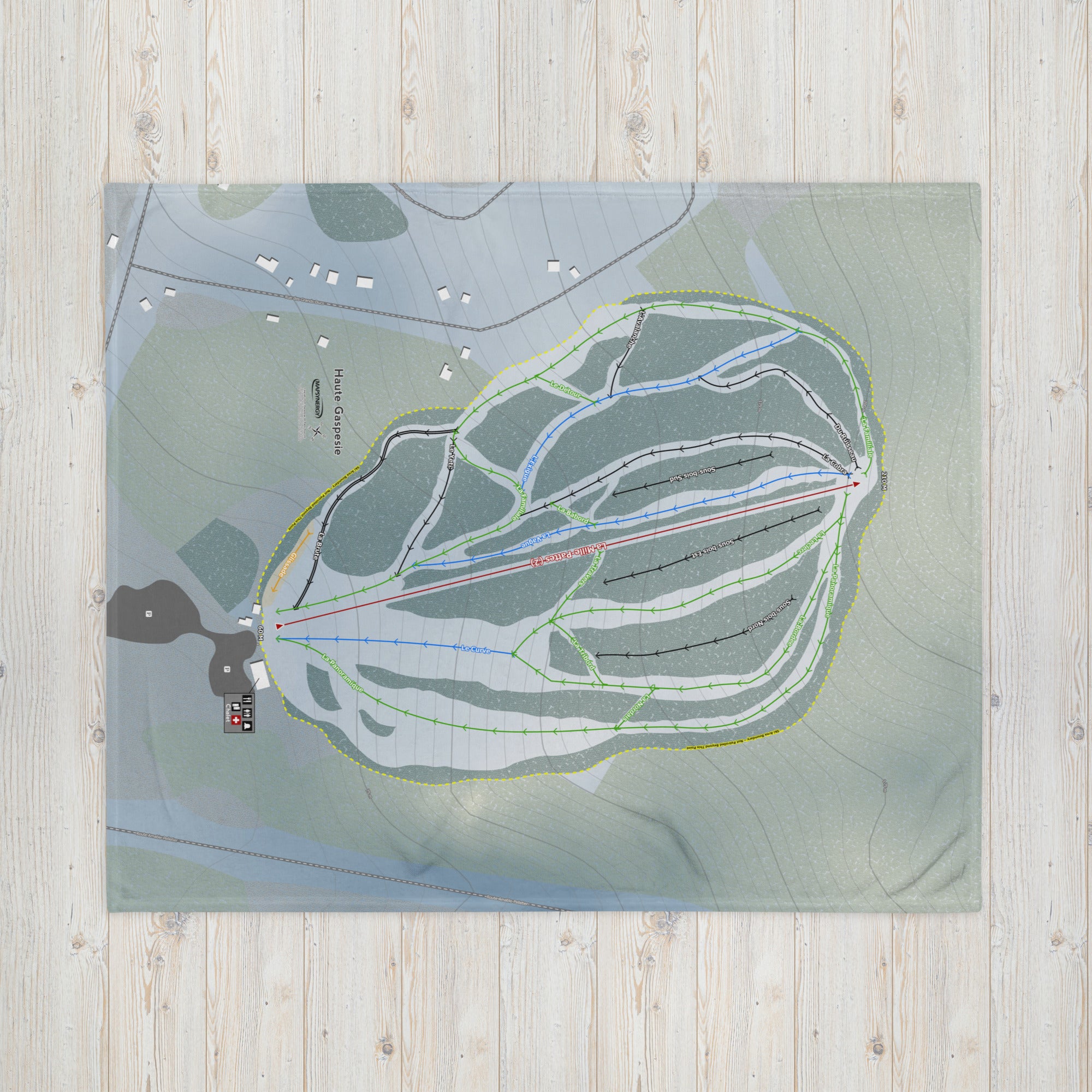 Haute Gaspesie, Quebec Ski Resort Map Blanket