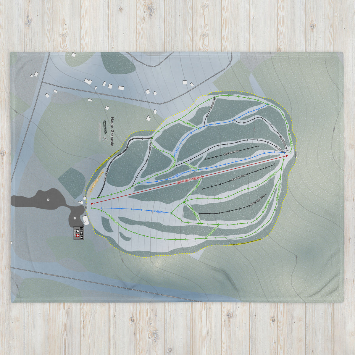Haute Gaspesie, Quebec Ski Resort Map Blanket