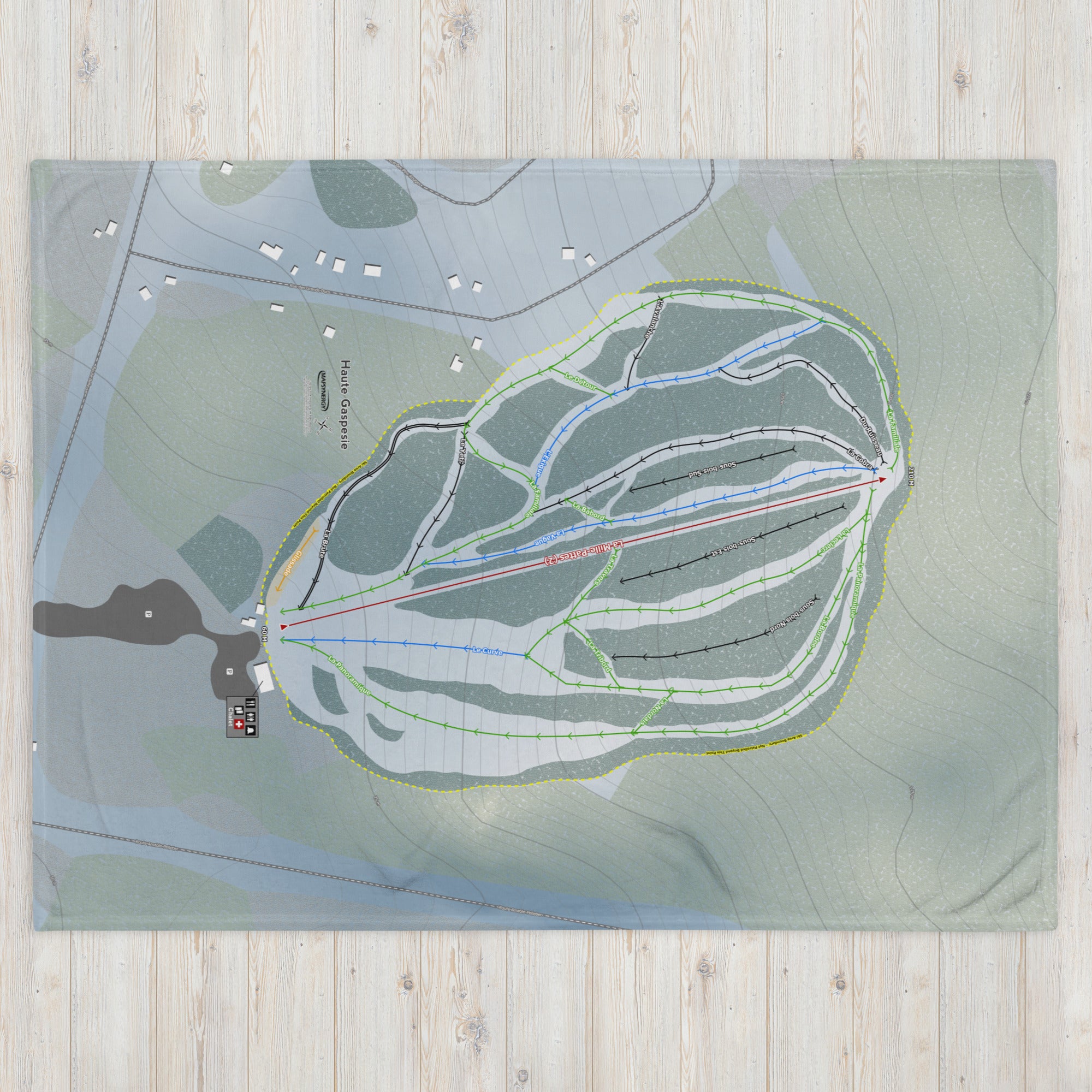 Haute Gaspesie, Quebec Ski Resort Map Blanket