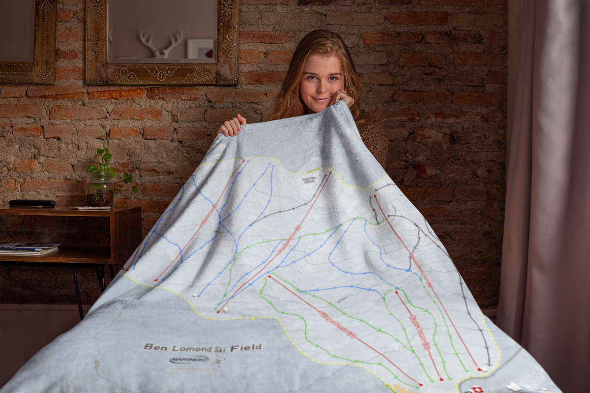 Ben Lomond Ski Resort Australia Ski Resort Map XL Blanket