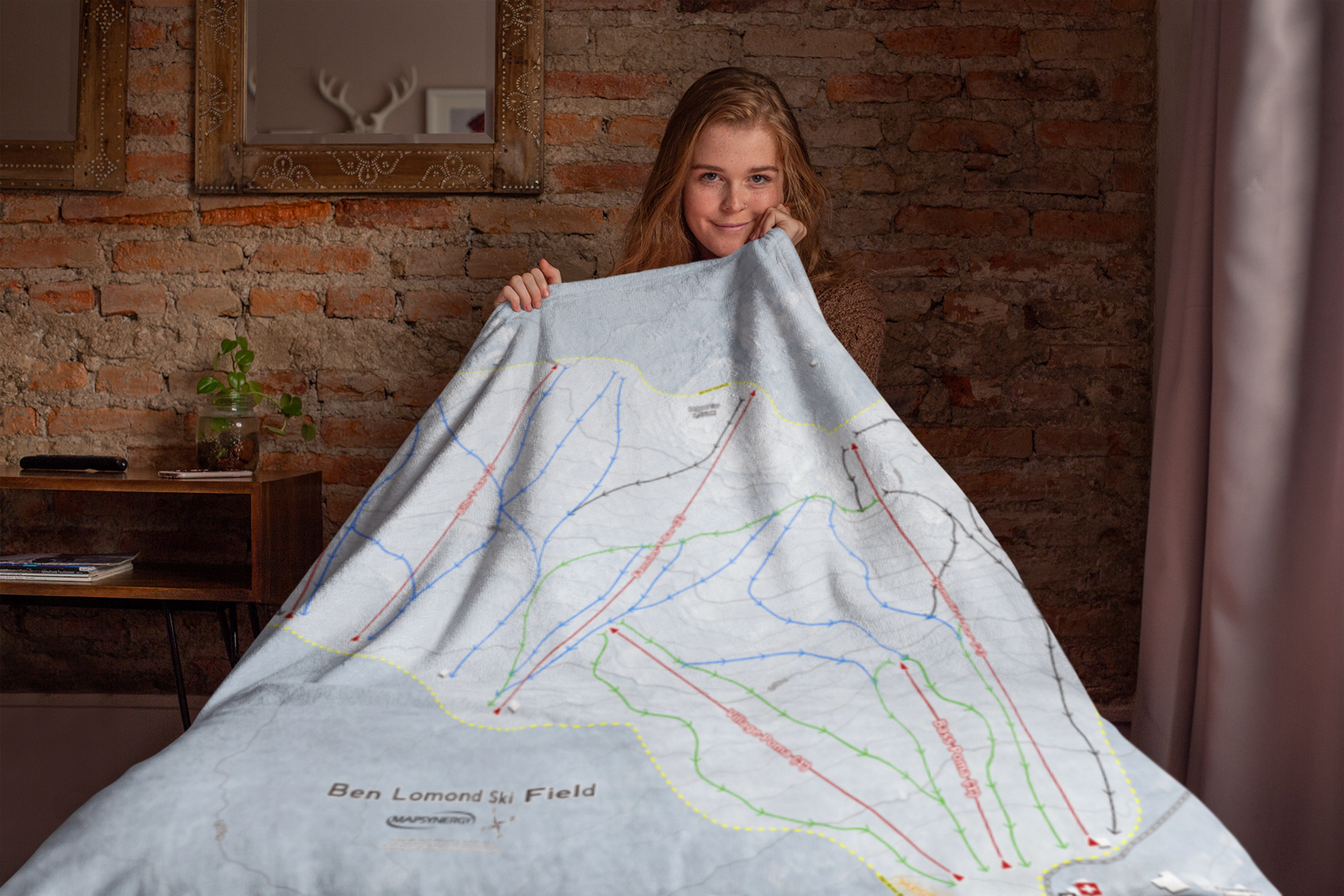 Ben Lomond Ski Resort Australia Ski Resort Map XL Blanket