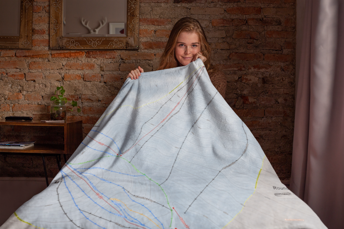 Roundhill, New Zealand Ski Resort Map XL Blanket