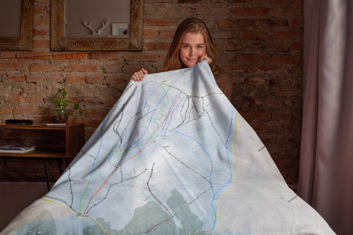 Craigieburn Valley, New Zealand Ski Resort Map XL Blanket