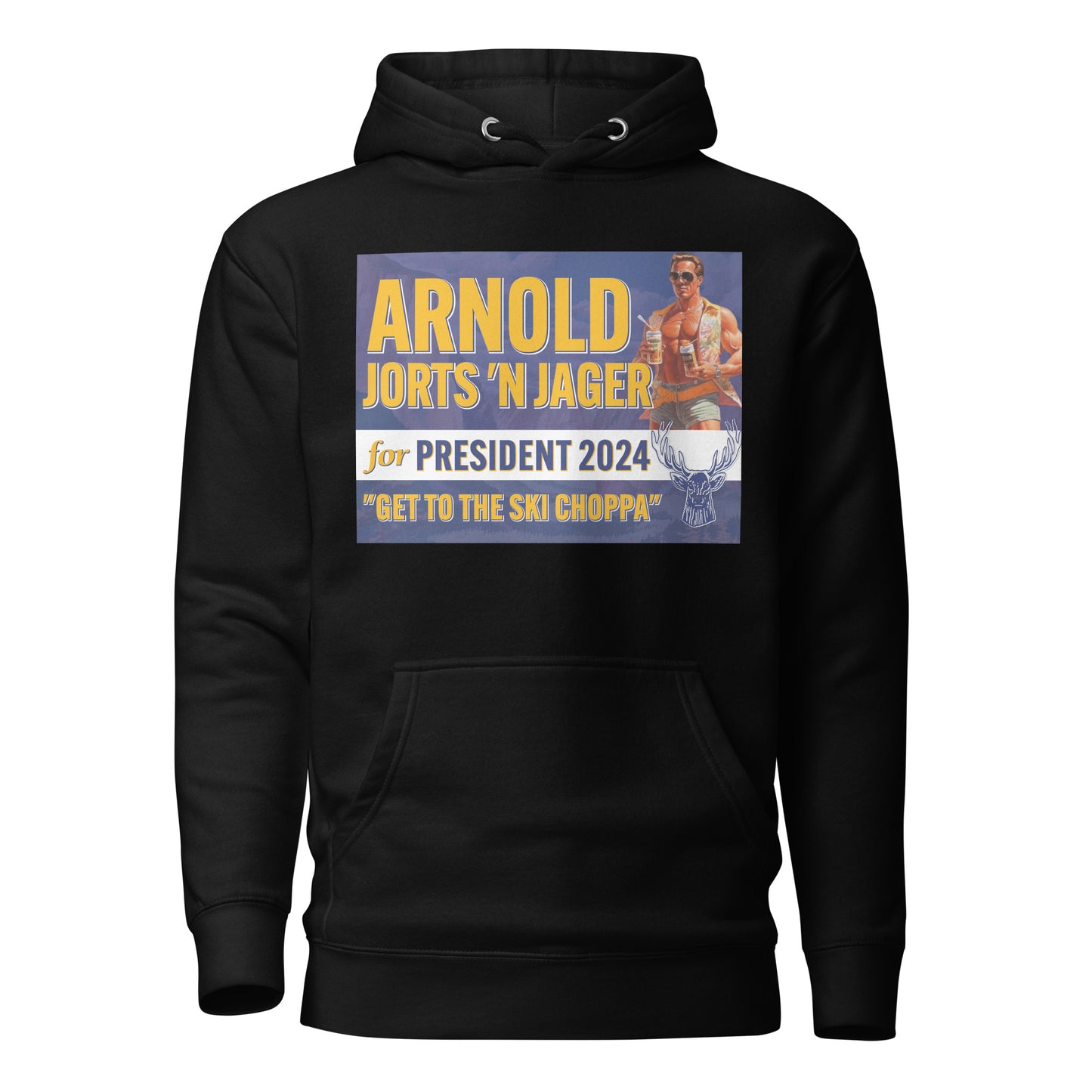 Arnold Jorts n' Jager For President 2024 Unisex Hoodie