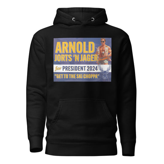 Arnold Jorts n' Jager For President 2024 Unisex Hoodie