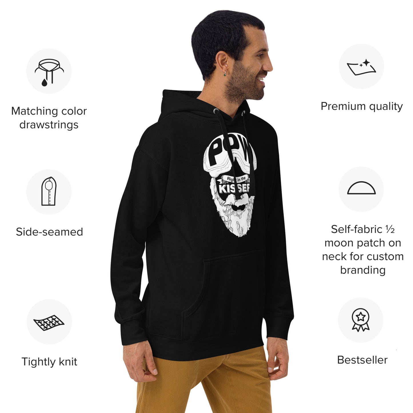 Pow, Right in the Kisser Unisex Hoodie - Powderaddicts