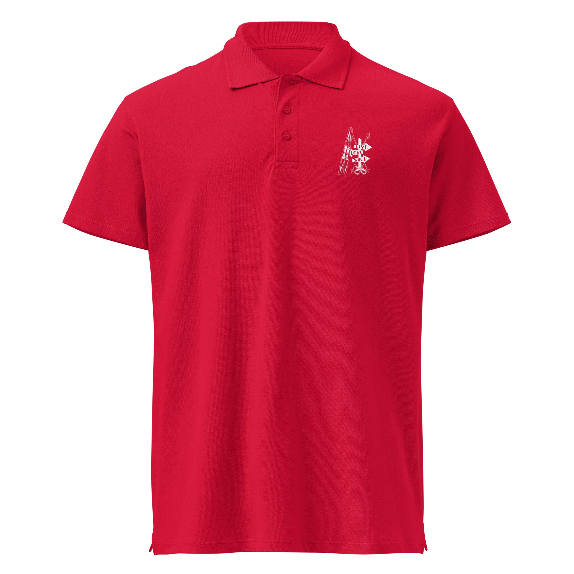 Live Love Ski Premium Pique Polo Shirt