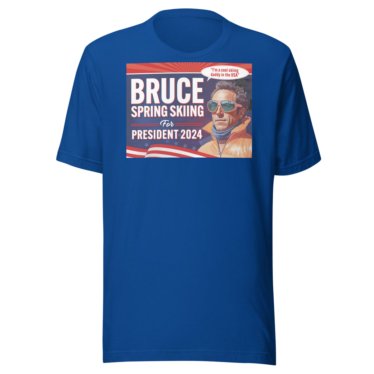 Bruce Spring Skiing For President 2024 Unisex t-shirt