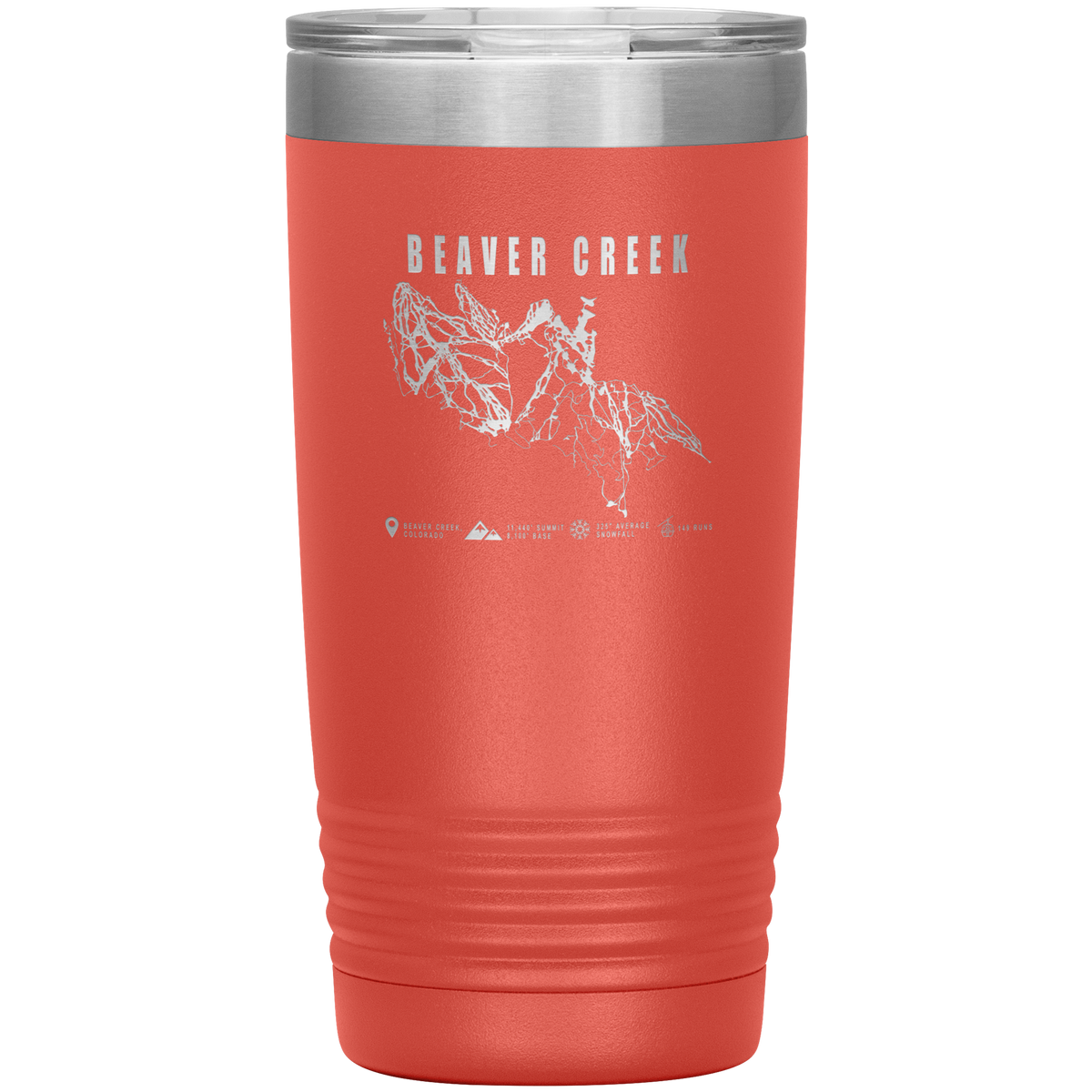 Beaver Creek Colorado Ski Trail Map 20oz Tumbler - Powderaddicts