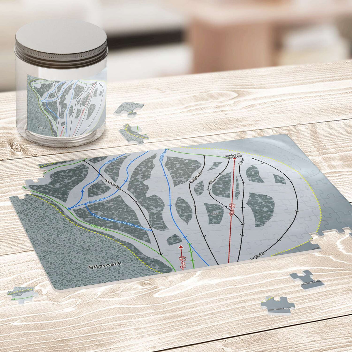 Sitz mark Washington Ski Map Resort Puzzle - Powderaddicts