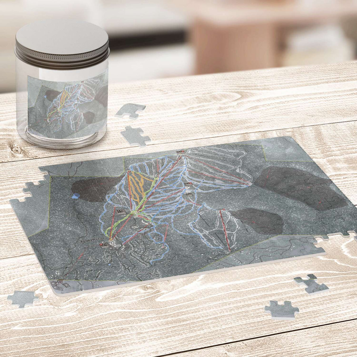 Northstar, California Ski Trail Map Puzzle - Powderaddicts