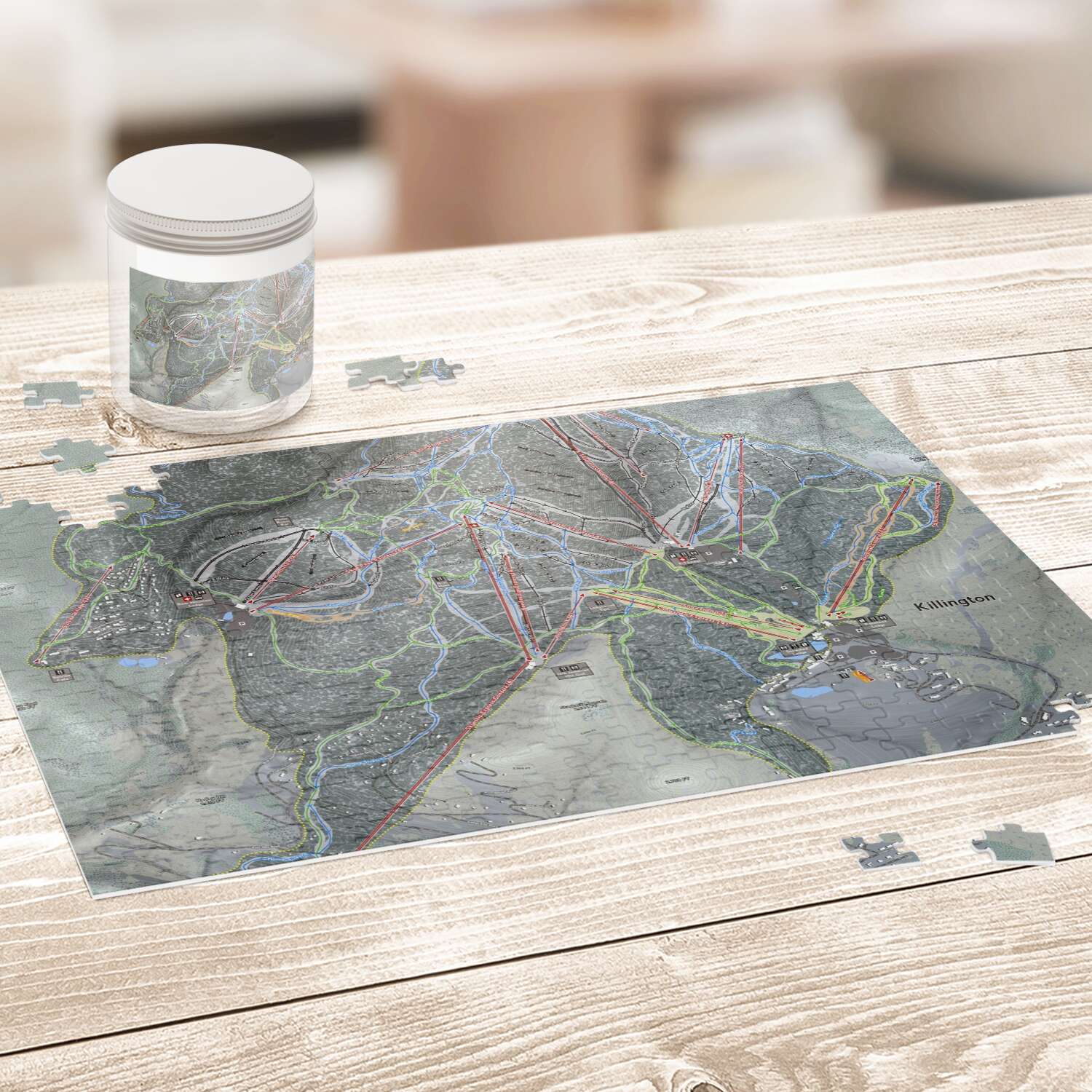 Killington Vermont Ski Trail Map Puzzle - Powderaddicts