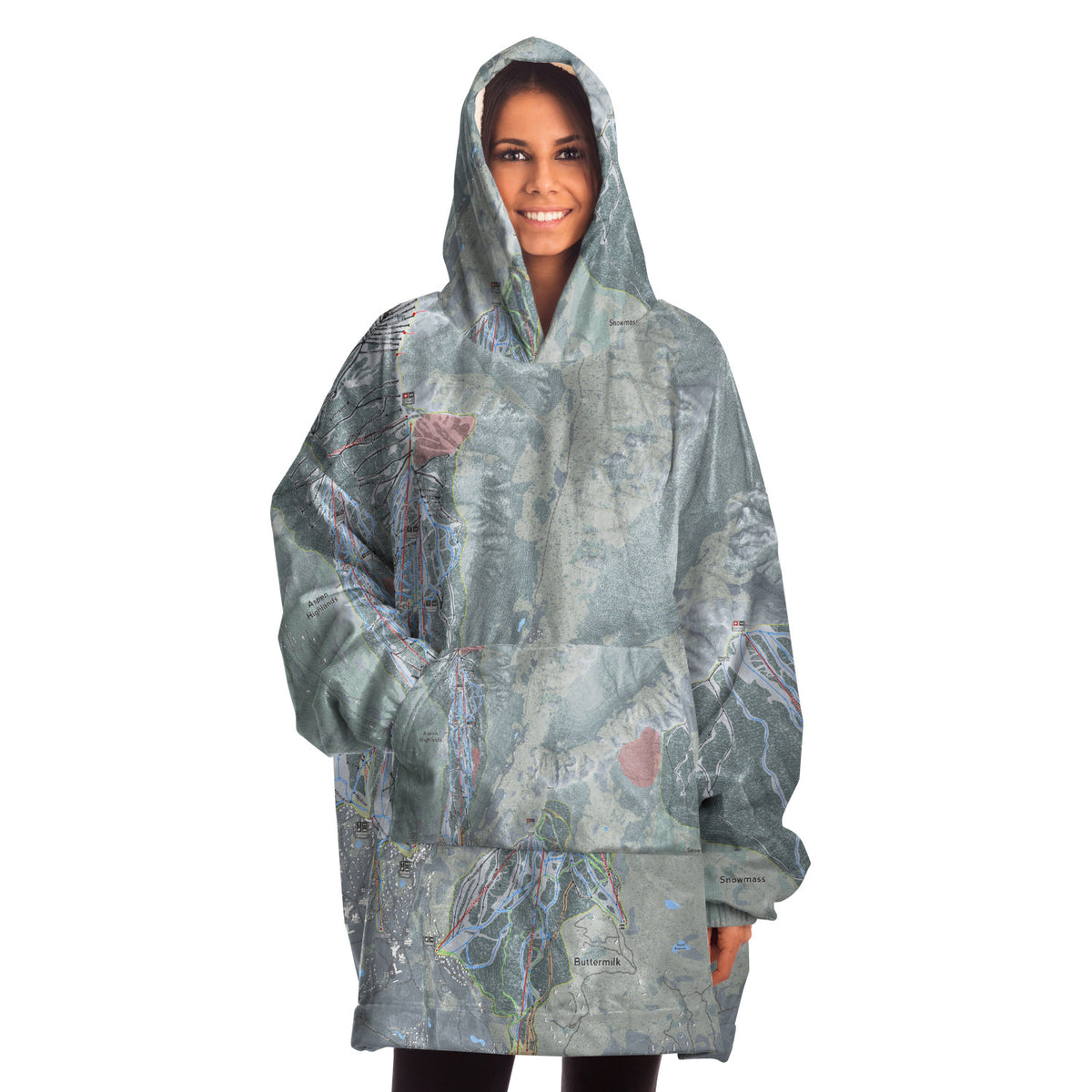 Aspen Snowmass, Colorado Ski Trail Map - Snuggie - Powderaddicts