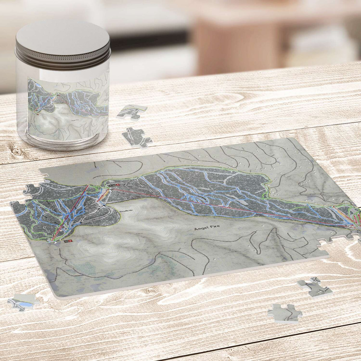 Angel Fire New Mexico Ski Trail Map Puzzle - Powderaddicts